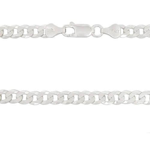 **Italian Import**55cm Mens Curb Chain in 925 Sterling Silver