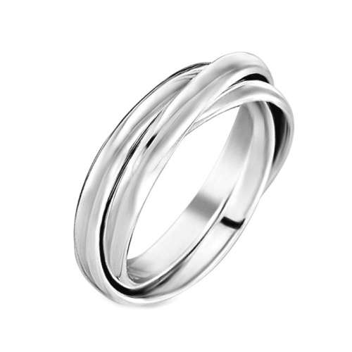 3mm 925 Sterling Silver Russian Wedding Bands - Size 10.75