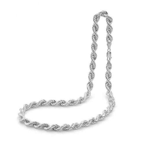 50cm Hollow Rope Chain in 925 Sterling Silver