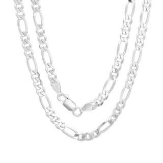 50cm 925 Sterling Silver Extra Flat Figaro Chain