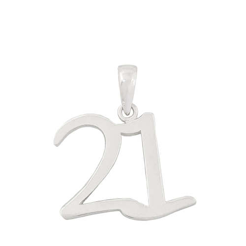 21 Pendant in 925 Sterling Silver