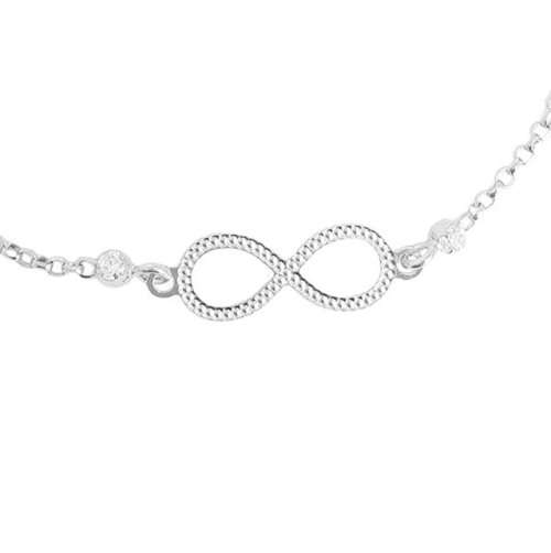 925 Sterling Silver 17cm Infinity Bracelet
