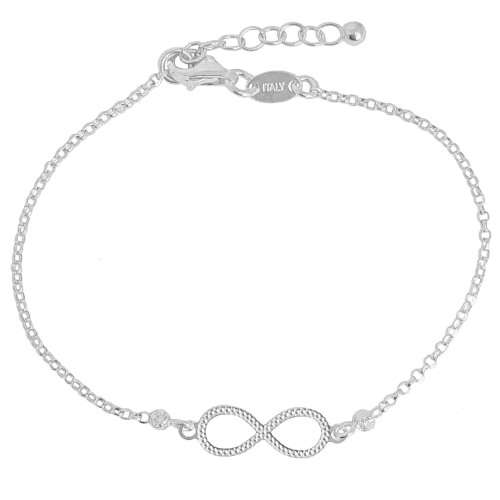 925 Sterling Silver 17cm Infinity Bracelet