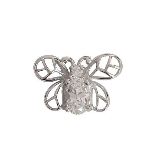 Bee CZ Pendant in 925 Sterling Silver
