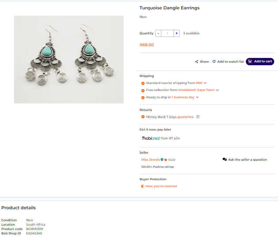 Turquoise Dangle Earrings