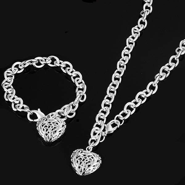 Matching Bracelet and Necklace**With Heart Charms**Gift set