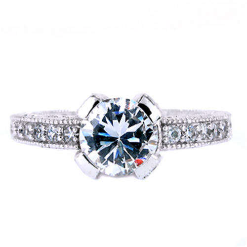 0.85ct CZ Solitaire ring Size 7