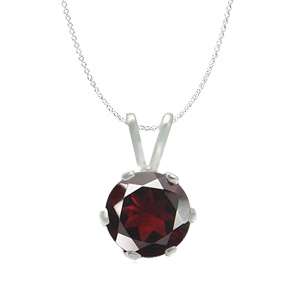 **JULY BIRTHSTONE**1ct Natural Garnet 925 Sterling Silver Pendant**