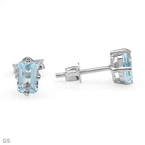 1.40ctw Natural Topaz Studs in 925 Sterling Silver