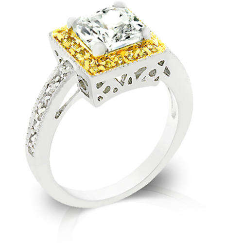 **END OF RANGE*1.40ctw**Antique style engagement ring in two tone**Size 8**
