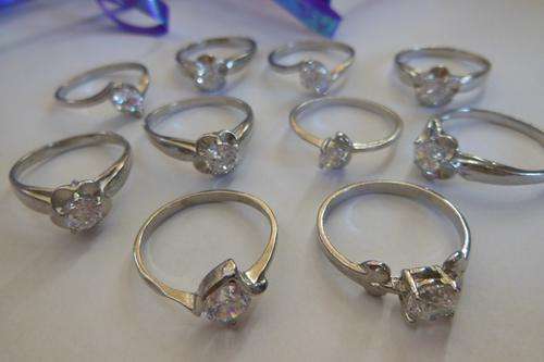 **MIXED BULK LOT**Women's CZ Rings**10 RINGS**Incredible Value**