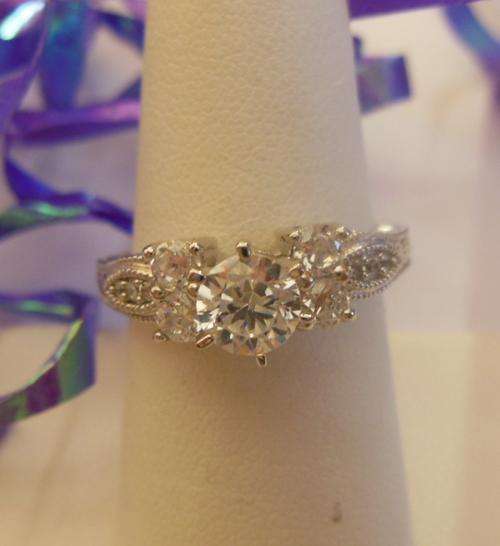 1.06ct CZ Cluster Ring- Size 7