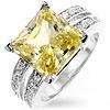 **SHIMMERING**3.50ctw striking yellow cz dress ring**Size 6 - 10