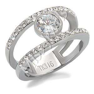 **Stainless Steel**1.50ctw**Millenium Engagement Ring***Sizes 5/6/7/8/10