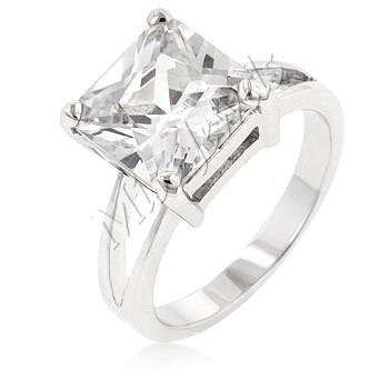 4ct Clear CubicZirconia dress ring- Size 7-10
