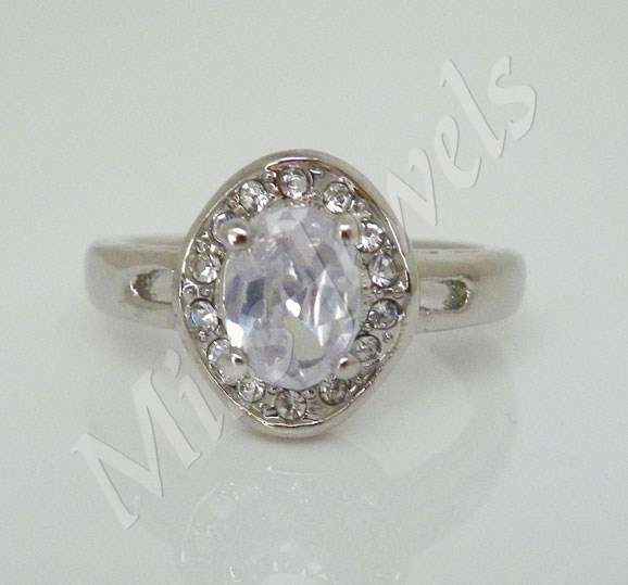 Oval Cut CZ Engagement Ring**Size 8**