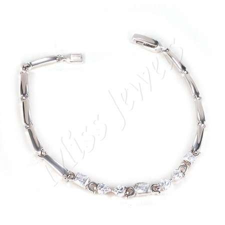 Clear CubicZirconia Dress Up or Down Bracelet