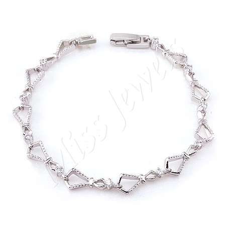 Clear CubicZirconia Dress Up or Down Bracelet