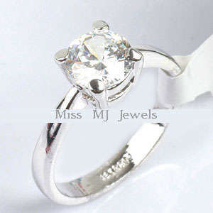 Round Cut CZ Engagement Ring***