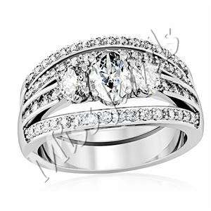 0.50ct Oval Cut CubicZirconia Wedding Set- Size 8-10