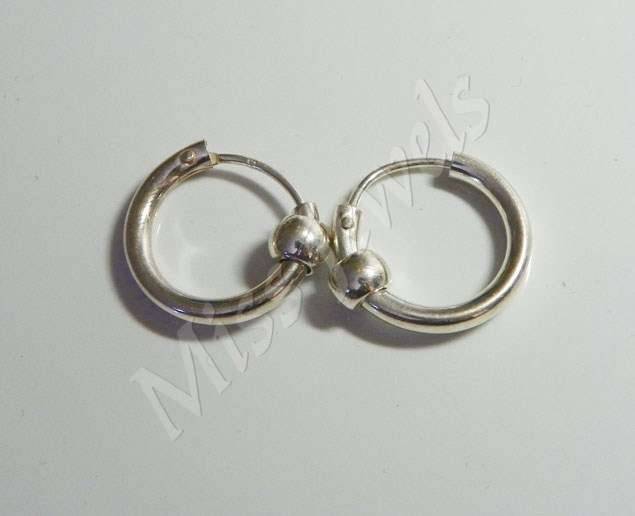 925 Sterling Silver Sleepers With Ball