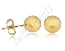 ***9ct Gold**5mm Round Stud Earrings with butterfly**Free gift box