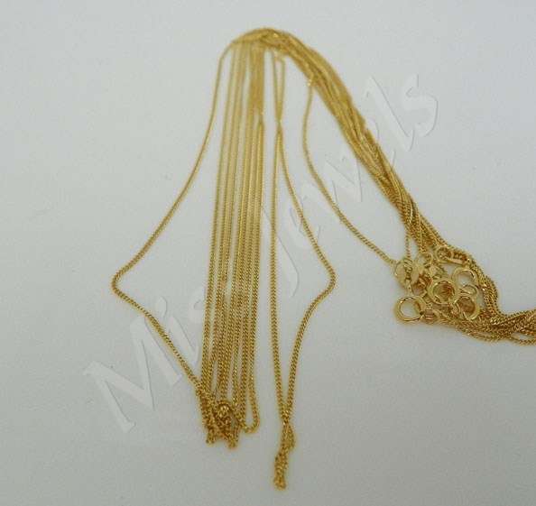 9ct YELLOW GOLD 45 cm Curb Chain