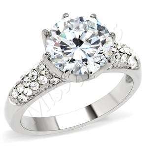 3.65ctw CubicZirconia Stainless Steel Engagement Ring Size 5/6/8/9/10