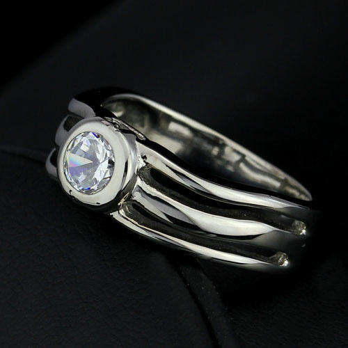 1.5ct Stainless steel engagement ring -Size 7