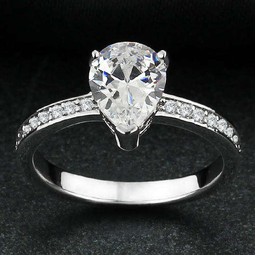 1.50ctw Pear Cubic Zirconia Dress Ring