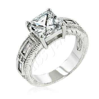 3.00ct Cubic Zirconia Costume Engagement Style Ring- Size 5-10