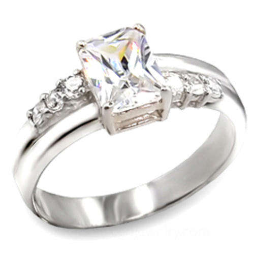 1.68ctw Emerald Cut CZ Ring- Size 8, 9