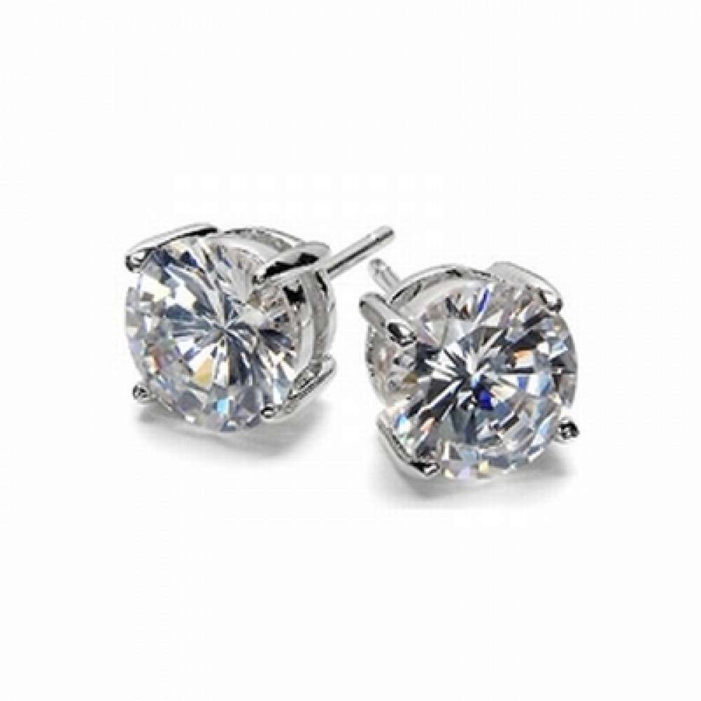 0.50ctw Cubic Zirconia Stud Earrings in 925 Sterling Silver