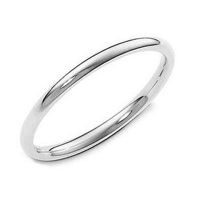 **2.6mm 925 Sterling Silver Wedding Band** Size 7