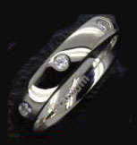 Men's Titanium 0.15ctw Cubic Zirconia  Wedding Band- Size 10