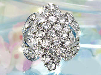 Rhinestone Crystal Dress Ring**Size 6