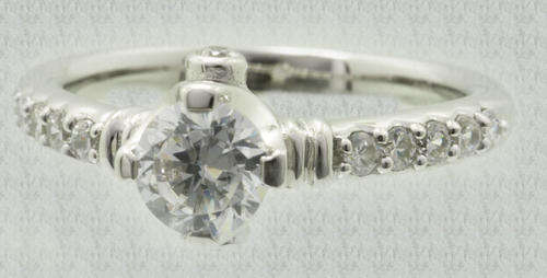 Simulated Diamond Ring 18KGP Size 7