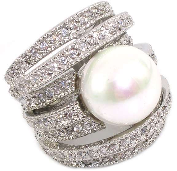 R650.00**ABSOLUTELY UNIQUE**  GORGEOUS 14MM SOUTH SEA SHELL PEARL RING - A MUST HAVE-SIZE 6