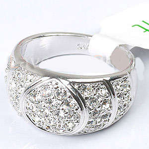 **Magnificent Simulated Diamond dress ring**Size 8