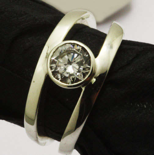 **CD DESIGNER JEWELRY**1.00ct Millenium Wedding Ring**925 Sterling Silver**Size O