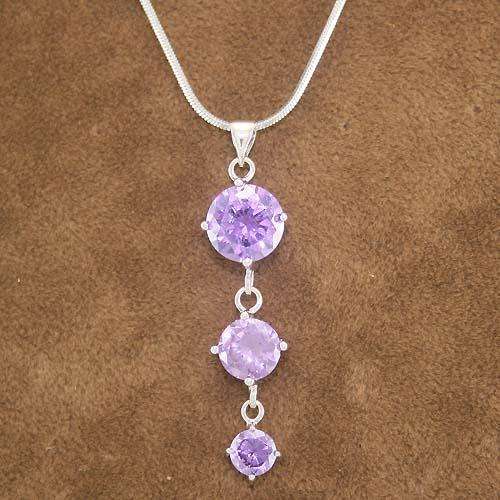 **it's all in the SPARKLE**3 lavender drop pendant**