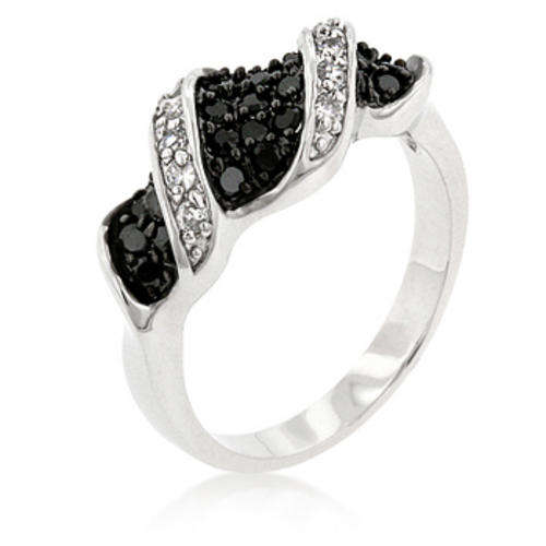 **Lovely black cz dress ring**Size 7