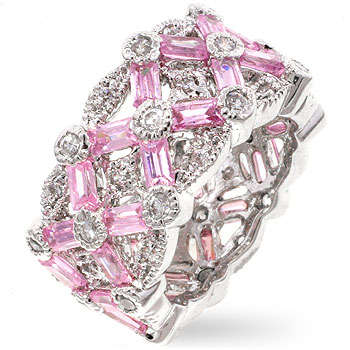 **GORGEOUS**Pink Ice**Kerrigan Eternity Ring**Size 6/7/8/10**