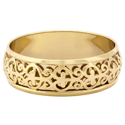 ***GORGEOUS***14k Gold Bonded Filigree Bangle***