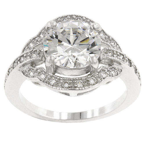 3ctw Antique Style Engagement Ring-  Size 6 - 10