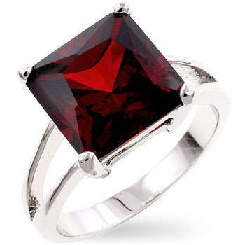 **STUNNING**4ct Ruby red cz dress ring**Size 5-10**