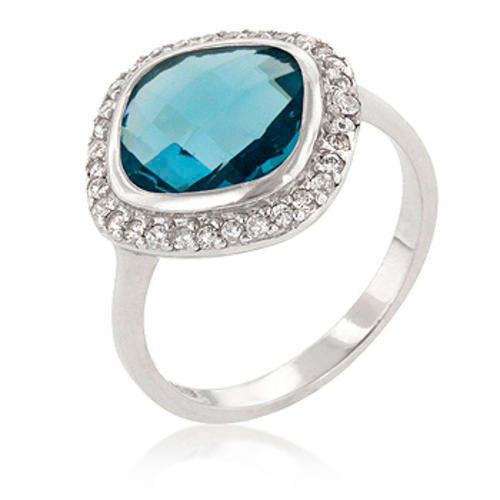 **GORGEOUS**925 Sterling Silver**Stunning cz spinel engagement Ring**