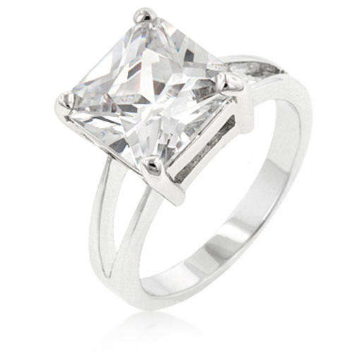 **Stunning**4ct Clear cz dress ring** Size 6 - 10