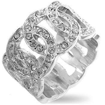 ***Beautiful Multi Hoop CZ encrusted wedding band***Size 6,8,9,10**