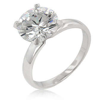 **925 Sterling Silver***3ct Solitaire Engagement Ring**Size 6-10**